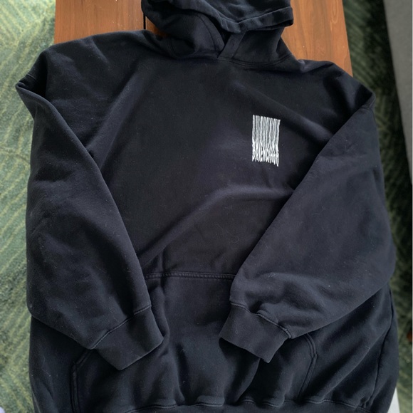 BALENCIAGA oversized black barcode hoodie - authentic - Picture 7 of 10